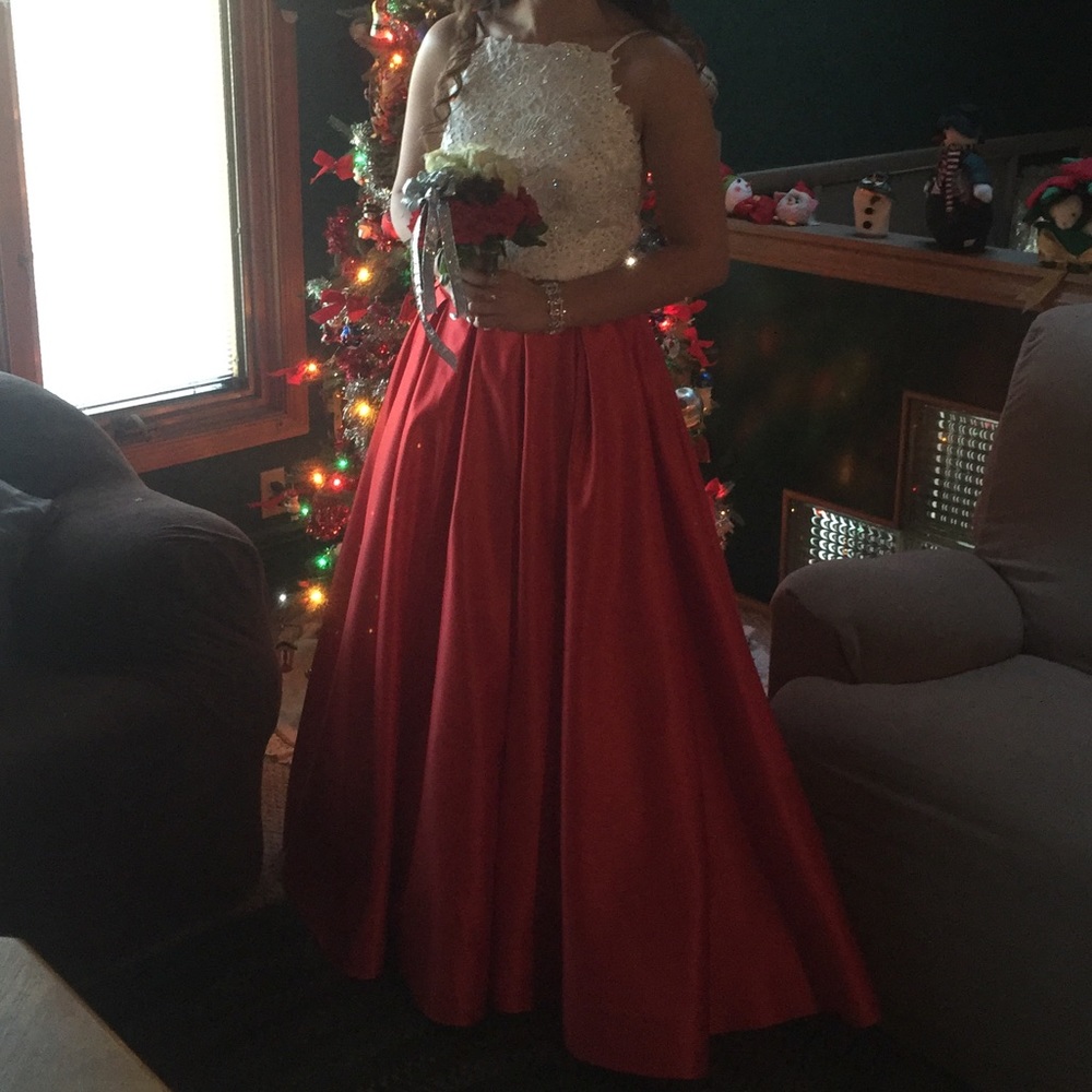 Two piece prom dress